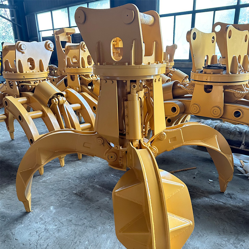 For 20-30ton Hydraulic Orange Peel Grab Hydraulic Rotation Excavator Grapple Buckets scrap grab