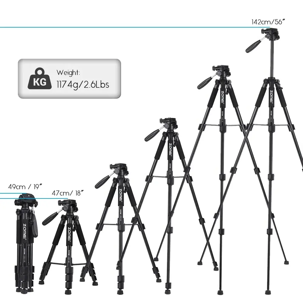 Zomei Q111 Photo Studio Accessories Camera Professional Shooting tripod for Product Photography