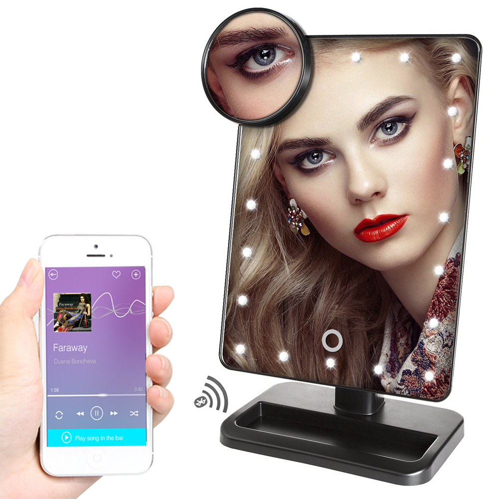 Stylish Pretty 20 LED lights makeup mirror 10/20x magnifying mirror with USB Cable cosmetic mirror