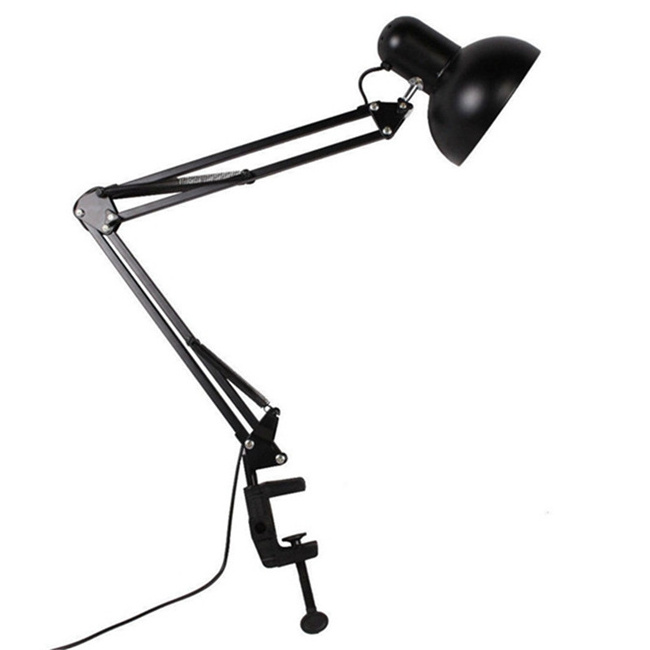 high quality Flexible Swing Arm Desk Head lamp and Clamp Mount light  Support 360 Degree Rotation lamp for Office/Home/Study