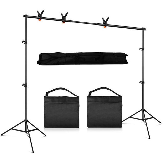 Background Support with Carry Bag Clamps 2*3M Studio Photography Kit Holder Backdrop Stand