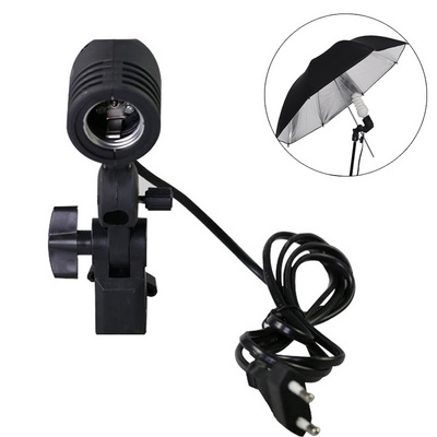 E27  Flash Umbrella Bracket Photo Lighting Bulb Holder For Photography Studio Accessories