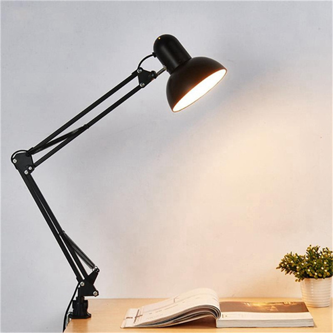 high quality Flexible Swing Arm Desk Head lamp and Clamp Mount light  Support 360 Degree Rotation lamp for Office/Home/Study