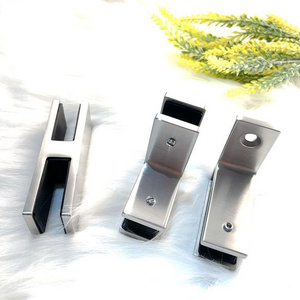 Stainless steel pool fence glass clip connector 90 degree glass clamp for balustrade railing