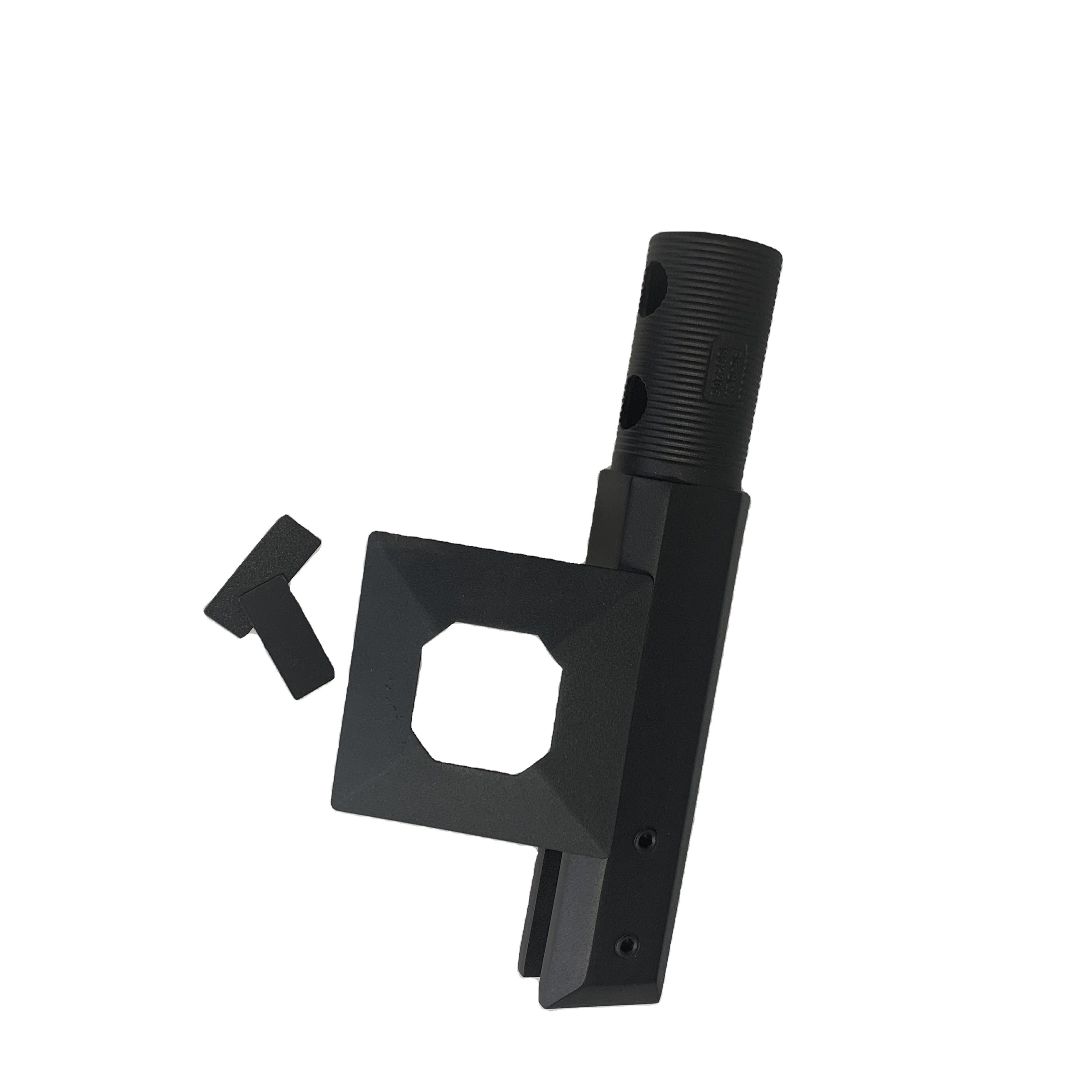 Core drilled stainless steel 2205 glass spigot black non-conductive clamp for pool fence fixing