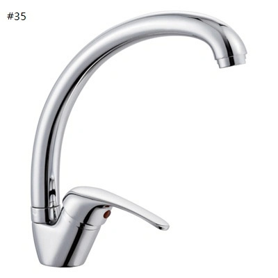 Professional Manufacturer Durable Curved Artistic Kitchen Sink Single Lever Brass Taps Kitchen Faucet