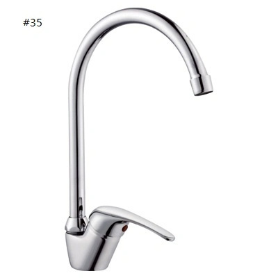 Professional Manufacturer Durable Curved Artistic Kitchen Sink Single Lever Brass Taps Kitchen Faucet