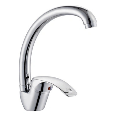 Professional Manufacturer Durable Curved Artistic Kitchen Sink Single Lever Brass Taps Kitchen Faucet