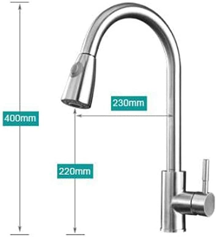 Kitchen Faucet 304  Stainless Steel Brushed Finish Water Tap Kichen Taps Pull Out Sprayer Kitchen Mixer Sink Faucets