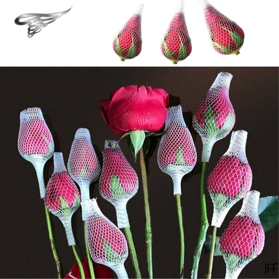 Wholesale Plastic Mesh Rose Flower Bud Protective Sleeve Nets