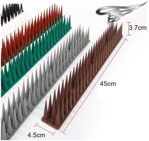 Effectively Keep Pigeons Squirrels Raccoons Cats Crows Away-Plastic Bird Deterrent Spikes for Pest Control