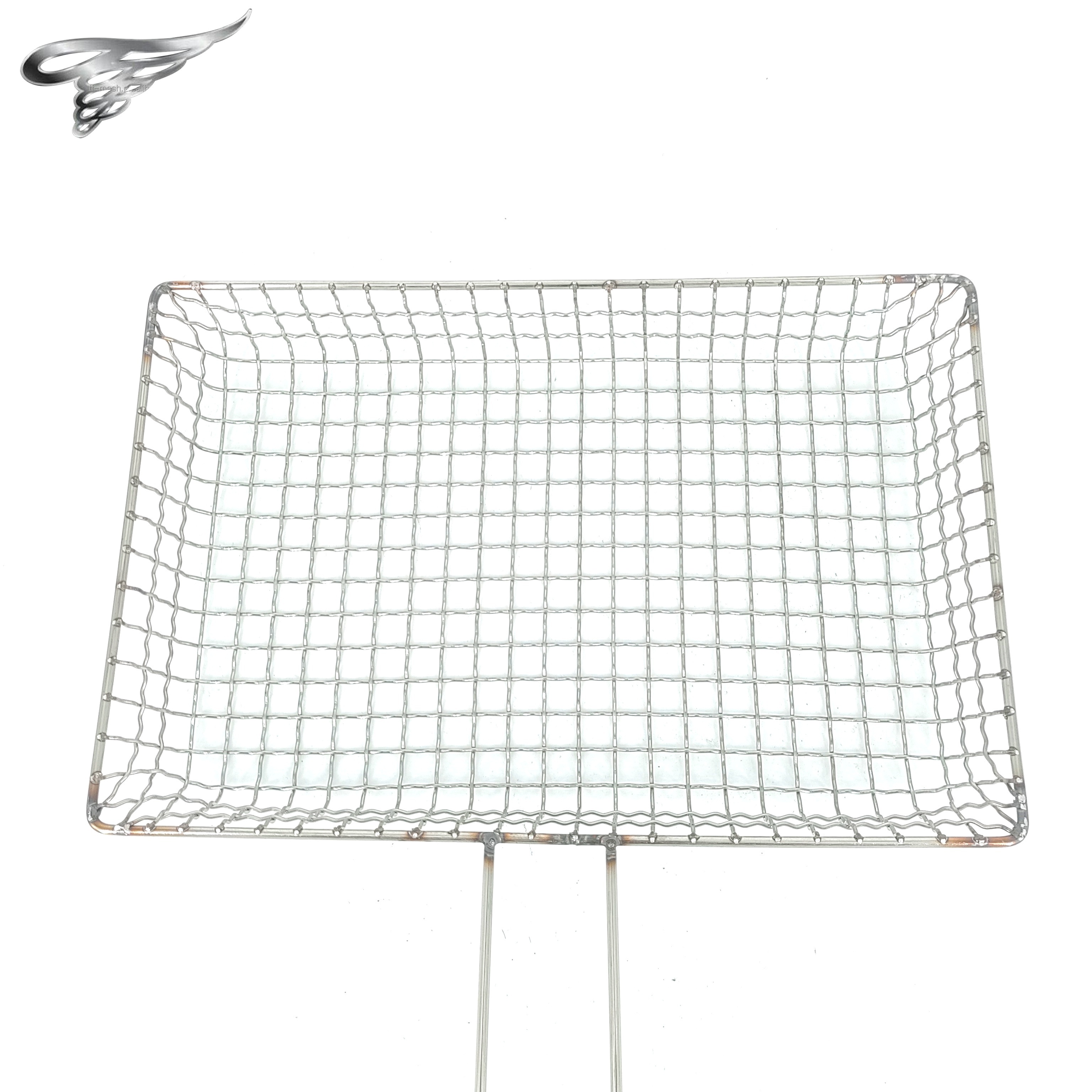 Stainless Steel Barbecue BBQ Grill Basket Wire Net with Handle for Fish Meat Vegetables Shrimp Outdoor Grill Accessories