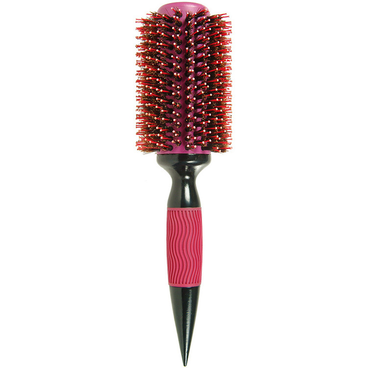 New Design High Temperature Resistant Ceramic Hair Brush Hair Salon wooden round Brush