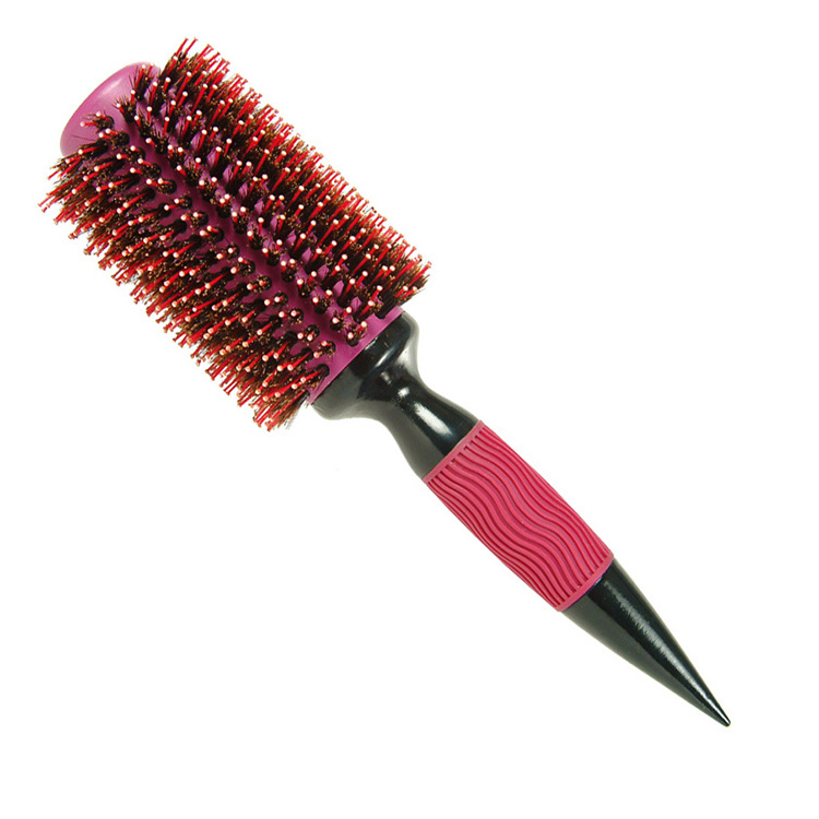 New Design High Temperature Resistant Ceramic Hair Brush Hair Salon wooden round Brush