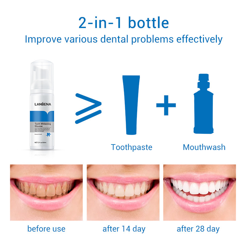 Teeth Whitening Mousse Tooth Cleaning White Teeth Oral Hygiene Dental Tool Bleaching Remove Stains Toothpaste Foam