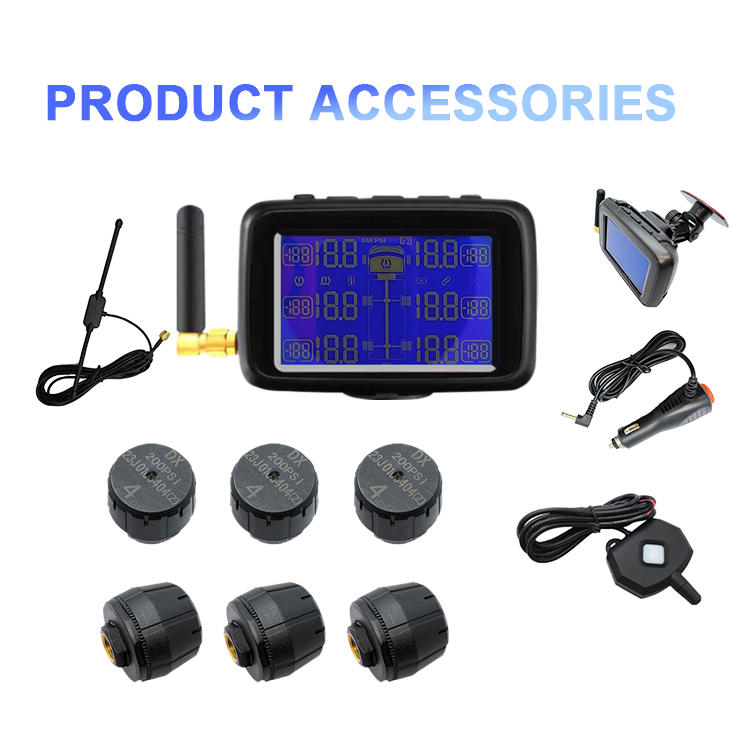 Wheel 6 12 Tpmsdigital Tire Air Gauge Tpms Sensor Truck Tire Pressure Monitoring System