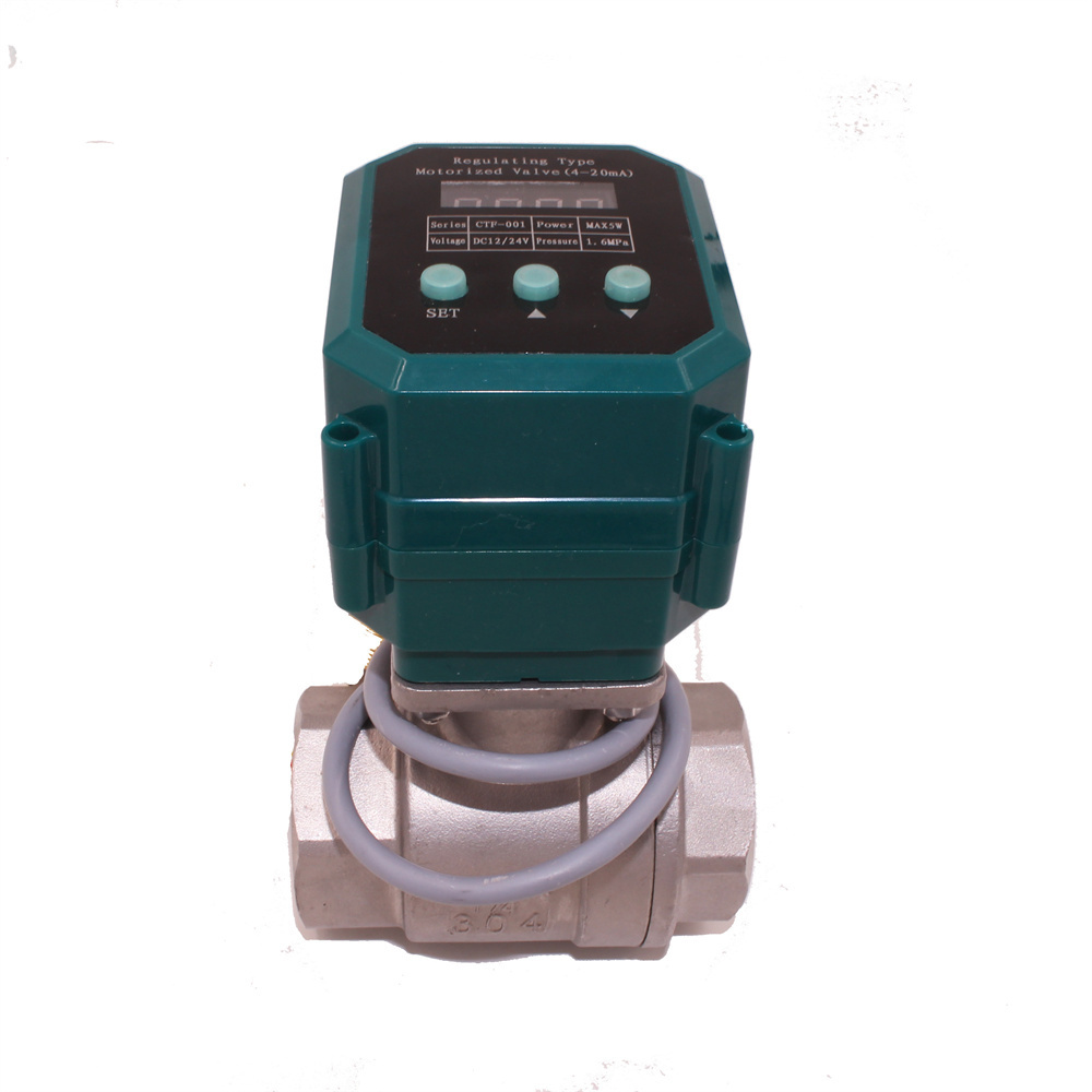 CTF-001-4-20mA adjustable modulated modulating automatic self closing electric motorized ball valve