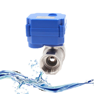 CWX-15N DC5v DC12v ADC9-24V AC85-220V brass SS304 UPVC 2 way motorized ball valve