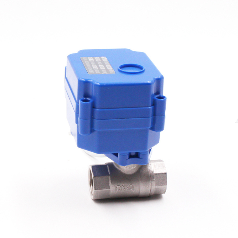 CWX-15N DC5v DC12v ADC9-24V AC85-220V brass SS304 UPVC 2 way motorized ball valve