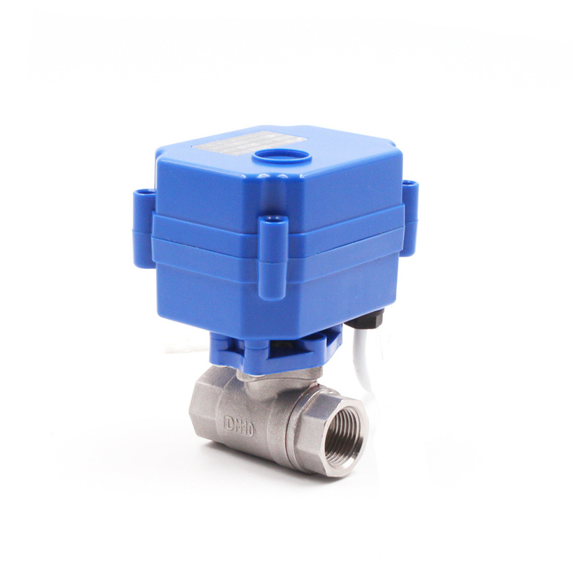 CWX-15N DC5v DC12v ADC9-24V AC85-220V brass SS304 UPVC 2 way motorized ball valve