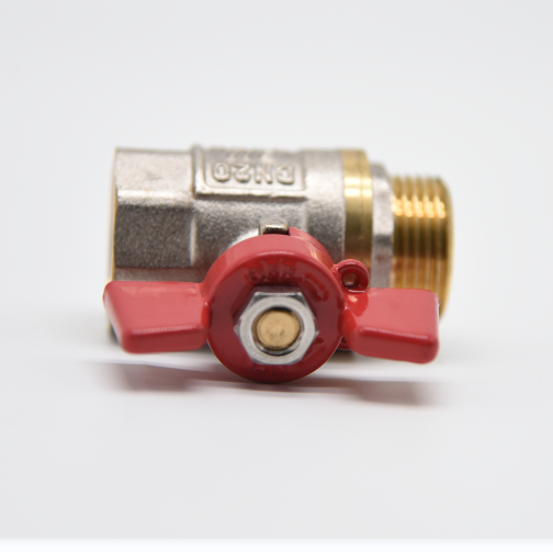 standard brass ball valve with aluminum butterfly handle with PEX connector 1/2