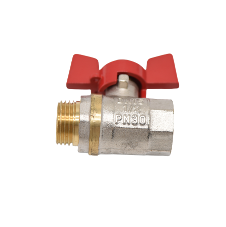 standard brass ball valve with aluminum butterfly handle with PEX connector 1/2