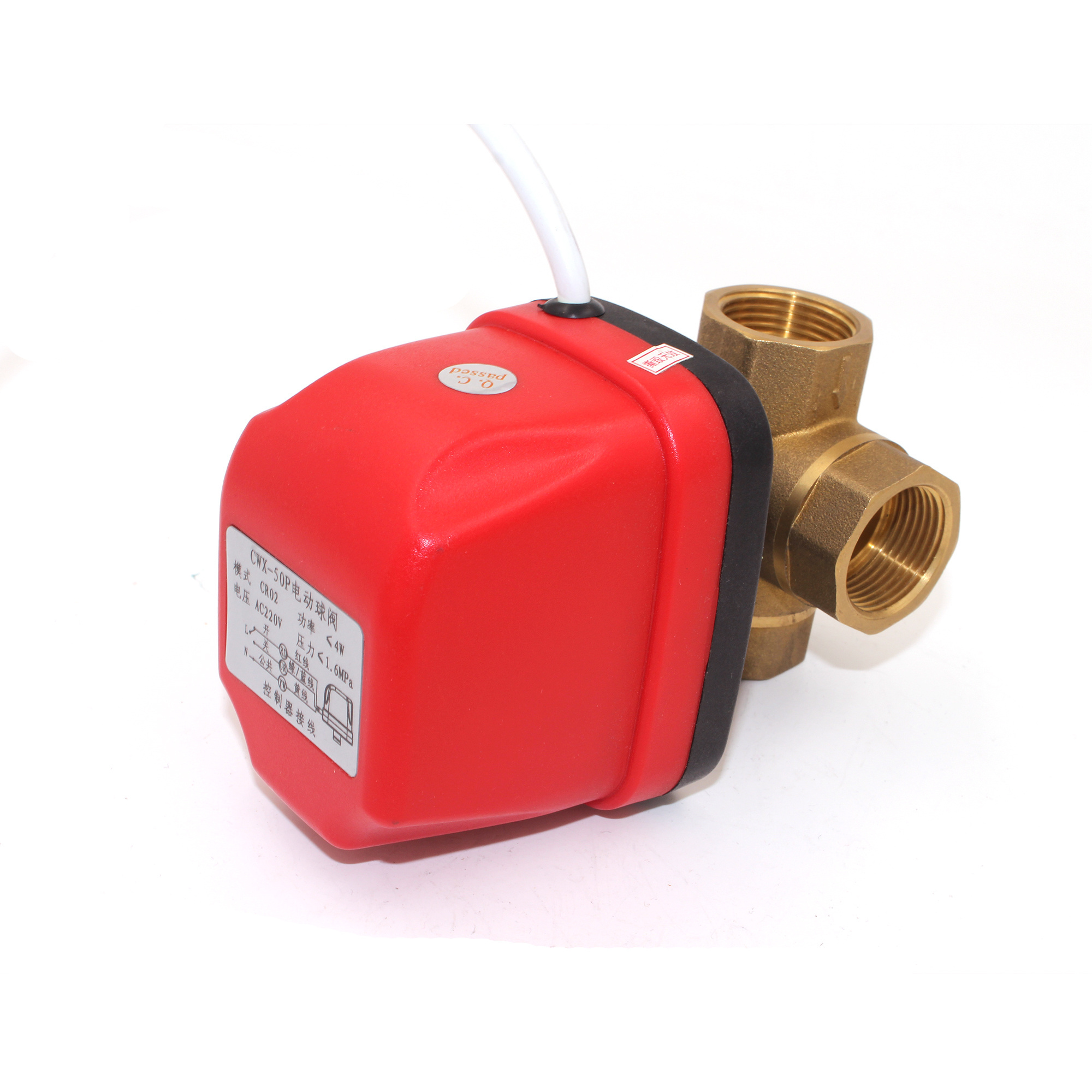 brass DN15 DN20 CWX-50P  5nm mini 3 way motorized valve 1/2