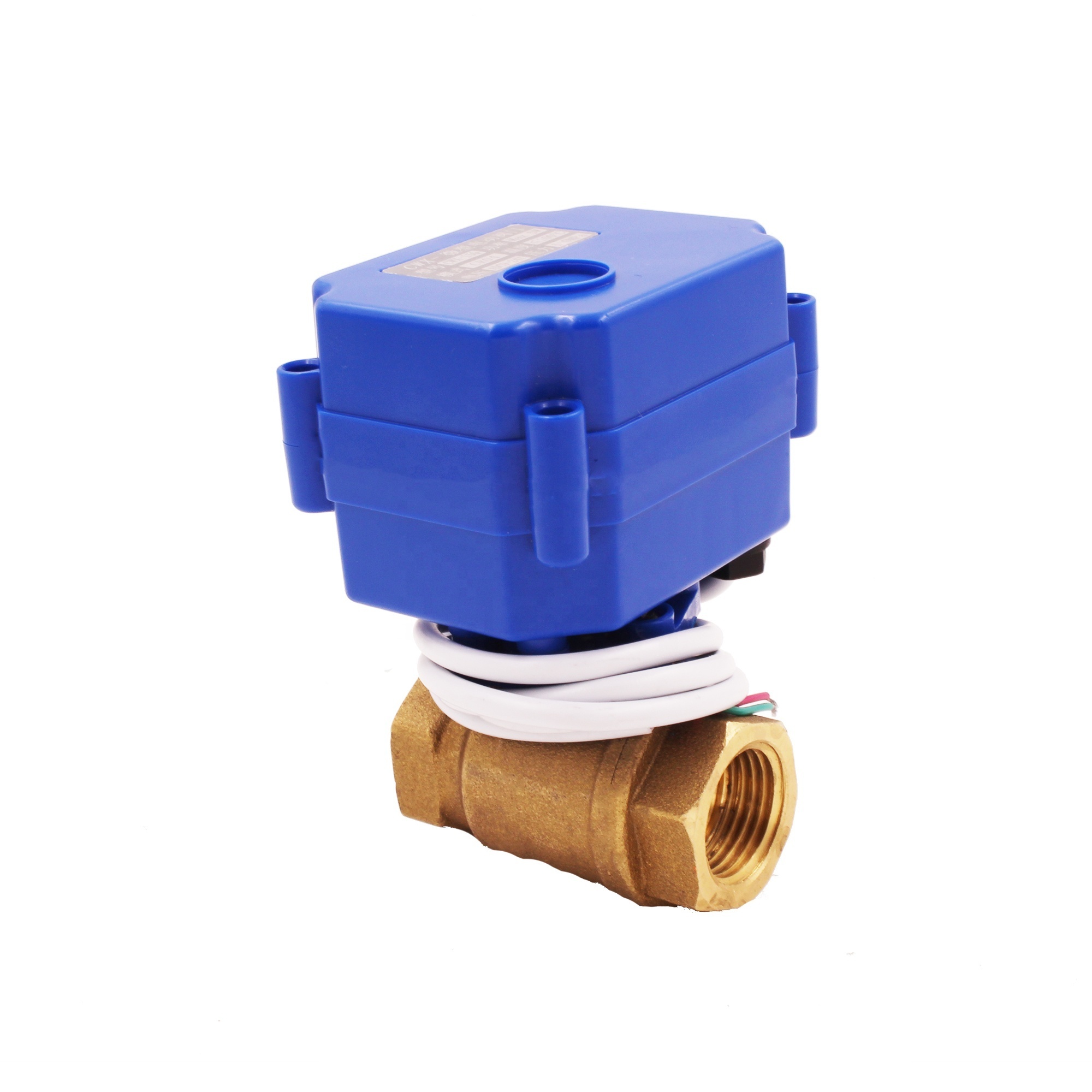 cwx-15q motorized brass ball valve electric actuator automatic water shut off valve