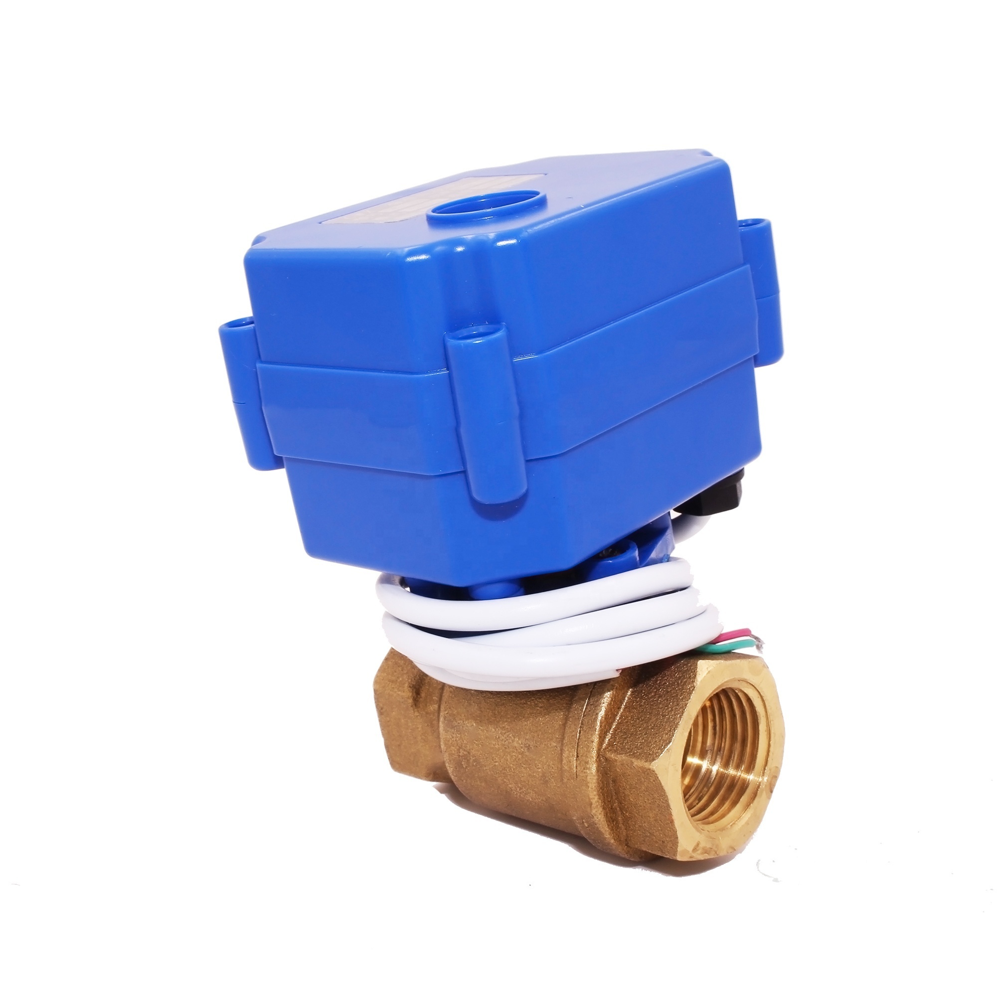 cwx-15q motorized brass ball valve electric actuator automatic water shut off valve