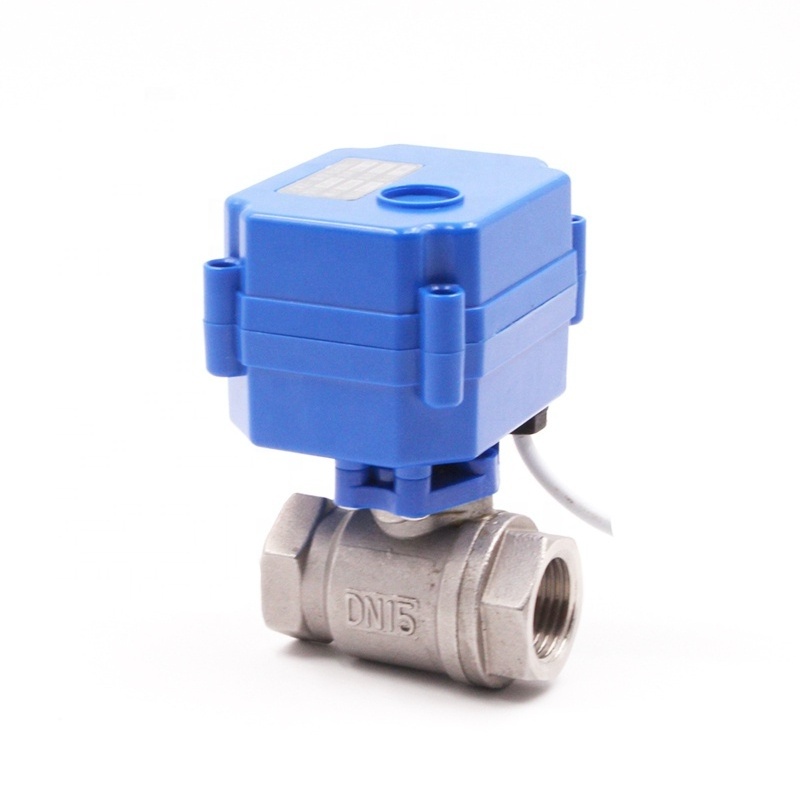 CWX-15N stainless steel brass  BSP NPT motorized flow control valve 12V electric actuator ball valve 12v 24v 110v 220v