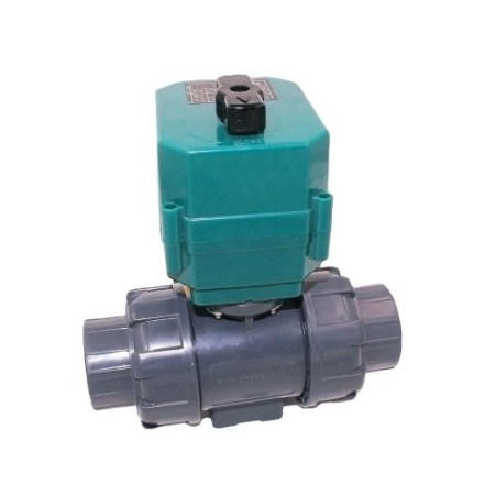 motorized actuator BSP NPT electric pvc ball valve 2 way 3 way stainless steel electric actuated upvc ball valve