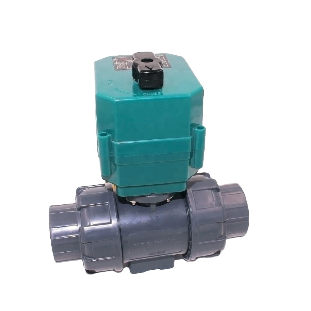 motorized actuator BSP NPT electric pvc ball valve 2 way 3 way stainless steel electric actuated upvc ball valve