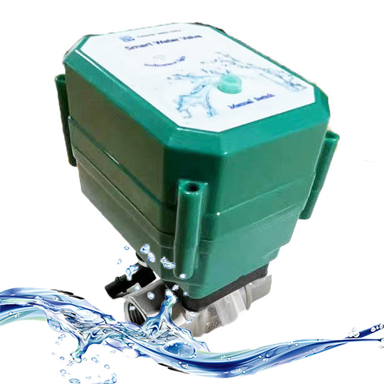 Wifi Smart Garden Water Shutoff Valve Controller BSP NPT motorized Flow Control Intelligent Ball Valve