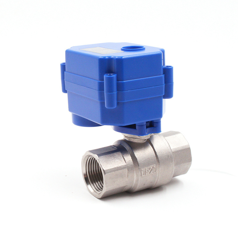 12v 24v 110v 220v stainless steel brass 2 two way electric motorized ball valve BSP NPT 3v dc water valve