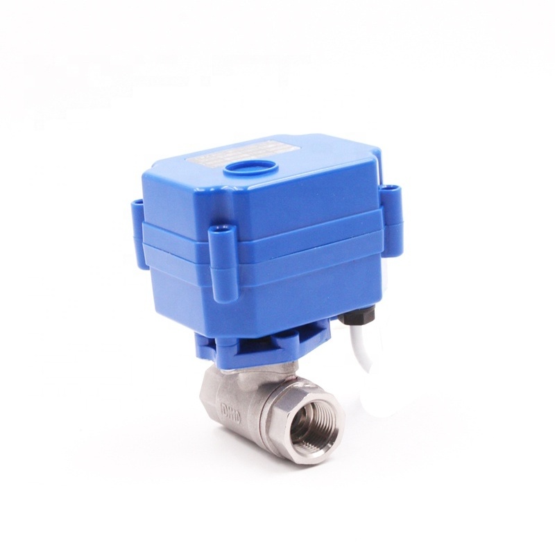 12v 24v 110v 220v stainless steel brass 2 two way electric motorized ball valve BSP NPT 3v dc water valve