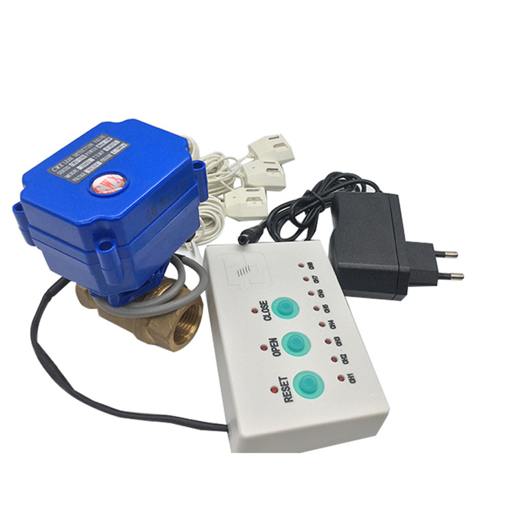 water pipe leak detector equip alarm auto shut off valve for water leak detector with alarm detection water proof