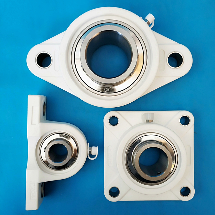 Plastic Flange Bearing Unit SUCF205 with stainless steel bearing UC205