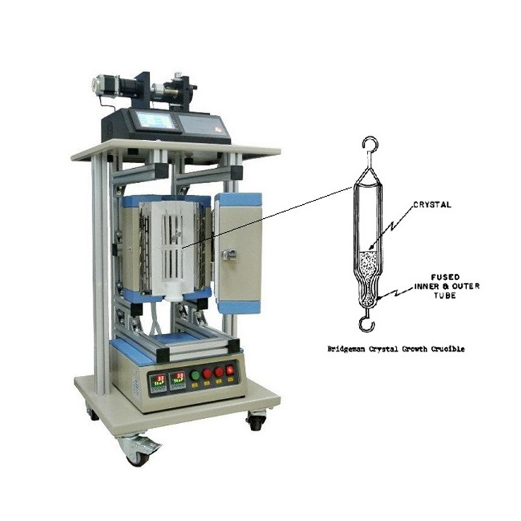 Compact Bridgman Crystal Growth Furnace with Hanging Wire Mechanism Up to 1100C - OTF-1200X-S-VT-BMGH