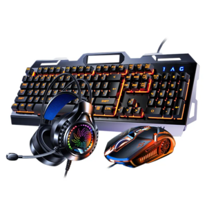 Keyboard and Mouse Headphone Combo Wired Desktop Gaming Keyboard RGB for Pc Computer Case New LED Black Usb Mechanical Wireless