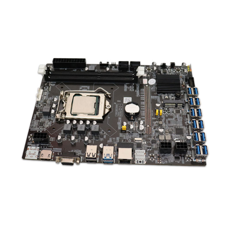 Motherboard B75 with CPU 12 Card Slots DDR3 Memory LGA1155 12*PCIE To USB3.0 B75 12USB Motherboards