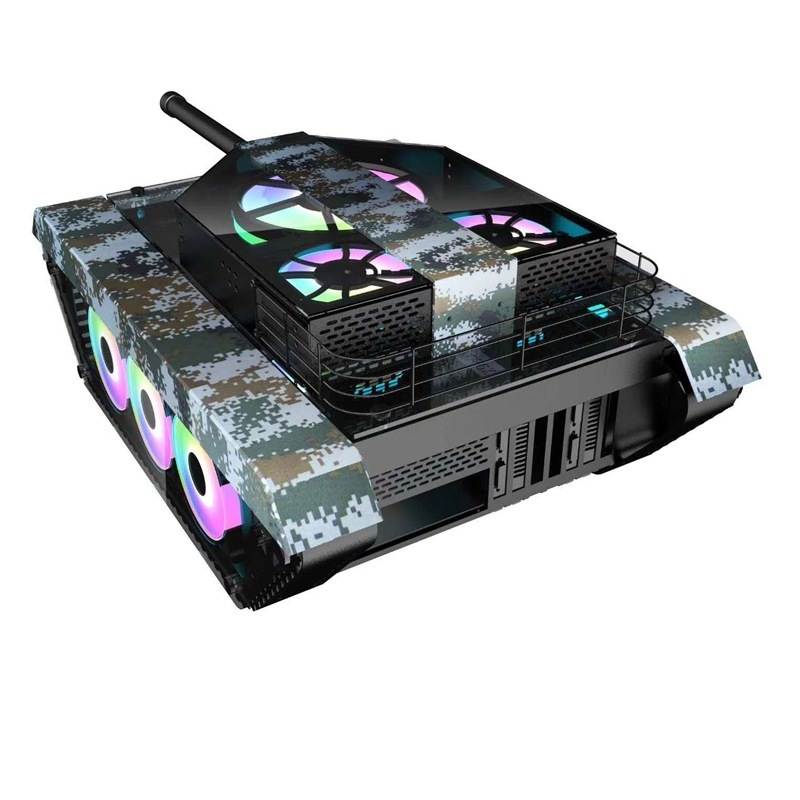 Cool Fashion RGB ATX Computer Case Gaming Tank PC Case With Thermostat Tempered Glass