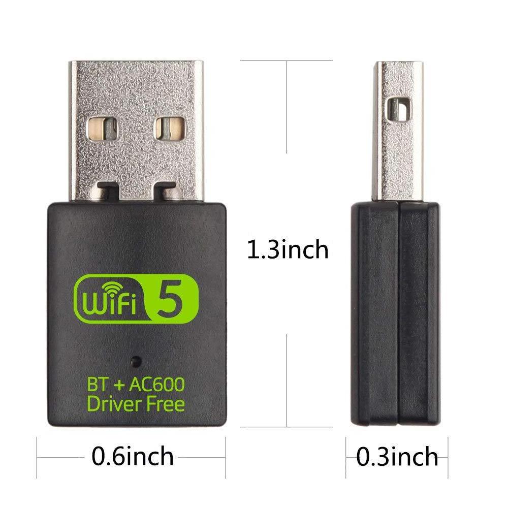 USB WiFi Adapter 600Mbps Adapter For PC USB Ethernet Dongle Wireless WiFi And BT5.0 Two-in-one Network Card