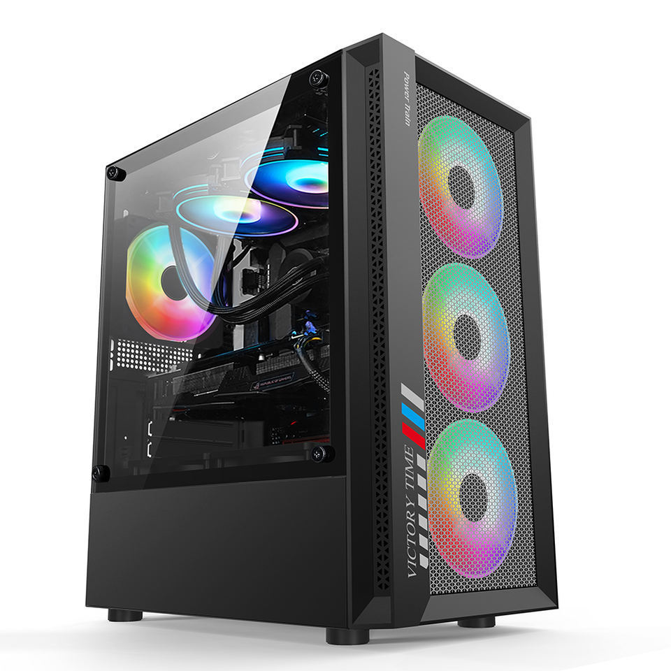 High performance Gaming atx case mesh full tower case tempered glass gaming pc cassing computer case