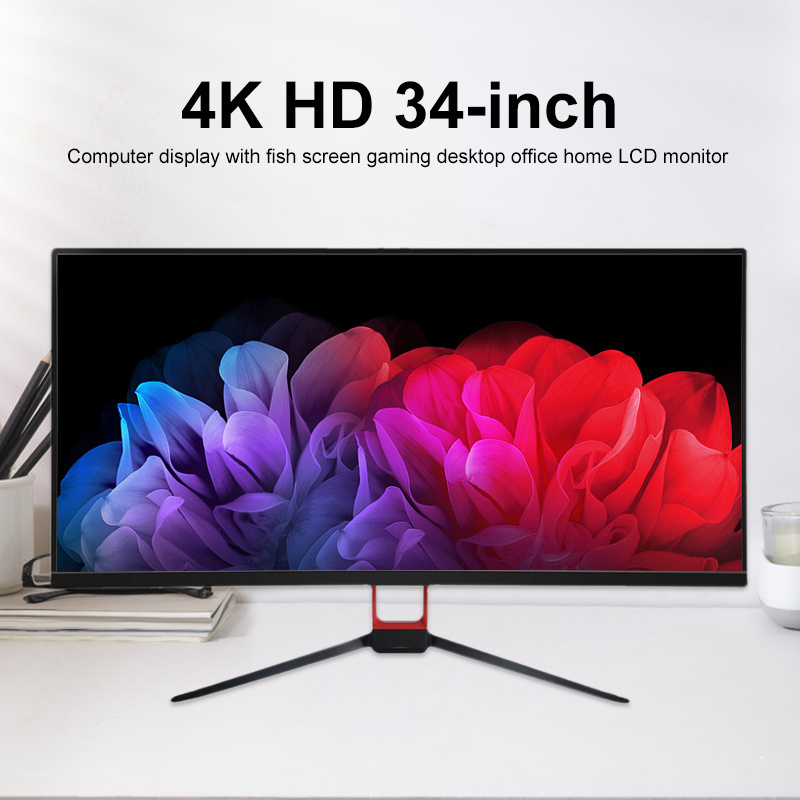 34 Inch 4K Monitor Pc 100Hz Refresh Rate Curved Pc Monitor 3440*1440 For Desktop Office Gaming