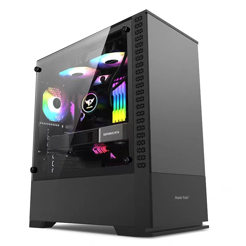 High performance Gaming atx case mesh full tower case tempered glass gaming pc cassing computer case