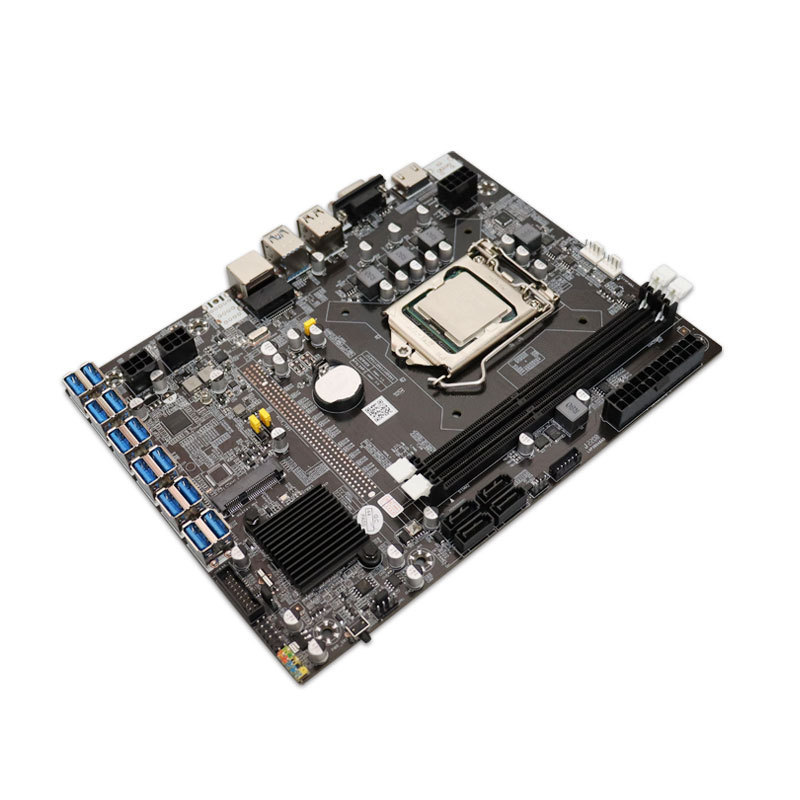 Motherboard B75 with CPU 12 Card Slots DDR3 Memory LGA1155 12*PCIE To USB3.0 B75 12USB Motherboards