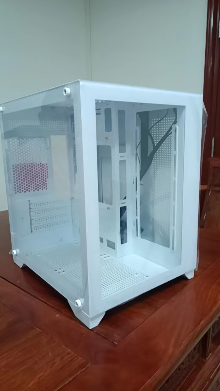 360mm radiator computer cases towers double sided glass gaming case tempered glass or mesh case pc