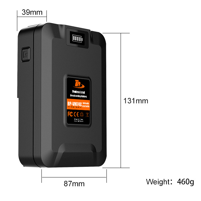 Mini 5000mah v mount v lock camera battery for sony video camera 4k professional camcorder broadcast video light