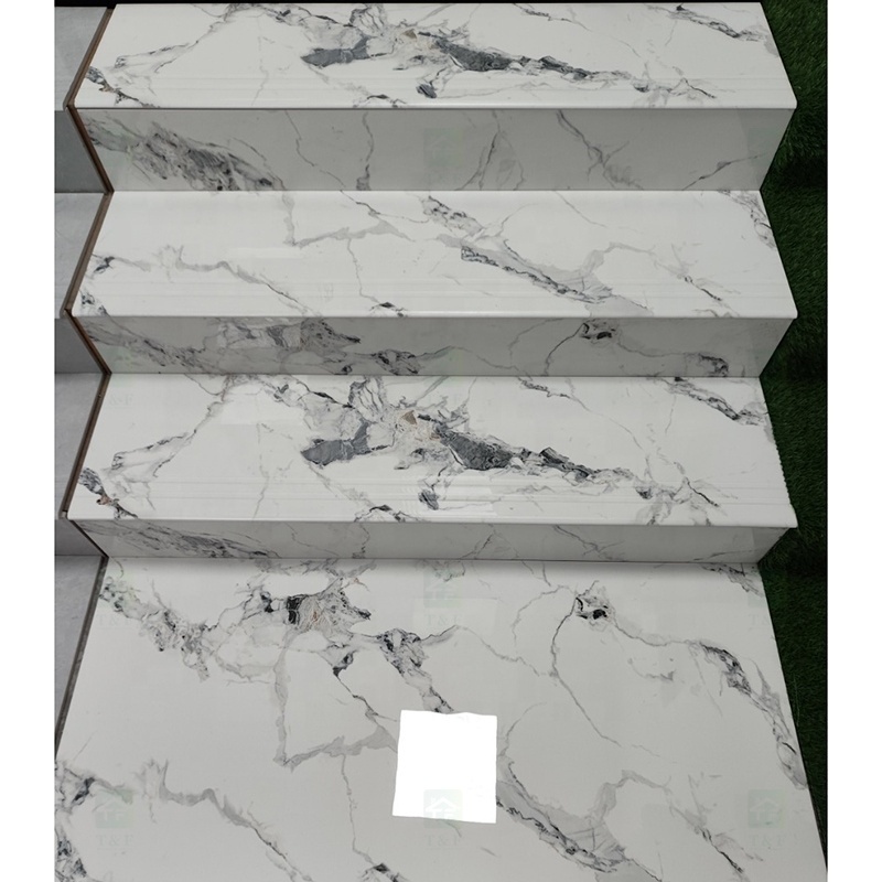 470X1200mm Porcelain Marble Stair Step Tiles Modern Luxury 470*1200 Non Slip Porcelain Ceramic Tile For Stairs Step