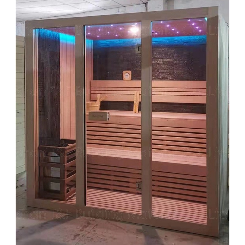 Portable Hemlock Wood Home Barrel Sauna Bath Dry And Wet Steam Room Far Infrared Sauna Indoor